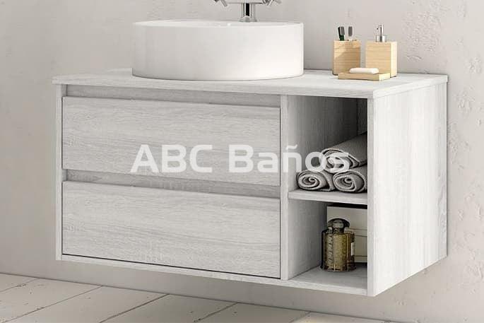 Mueble de baño DENIA con lavabo sobre mueble (redondo) - Imagen 4